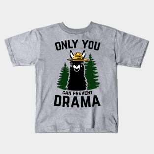 The Original Only You Can Prevent Drama Llama Smokey Bear Parody Kids T-Shirt